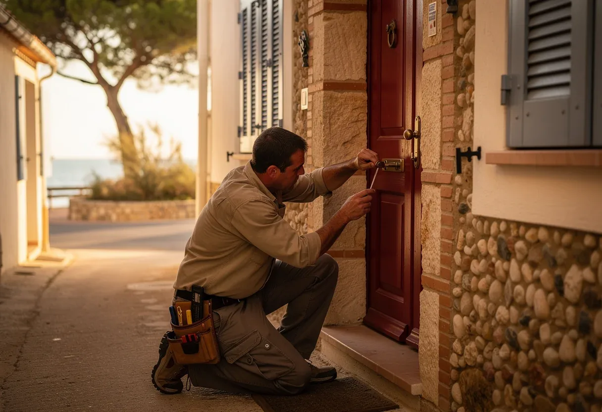 Ouverture fine d'une porte claquée à Le Barcarès