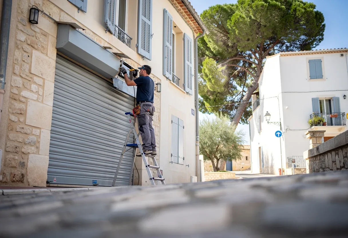 Dépannage d'un rideau métallique de commerce à Le Barcarès